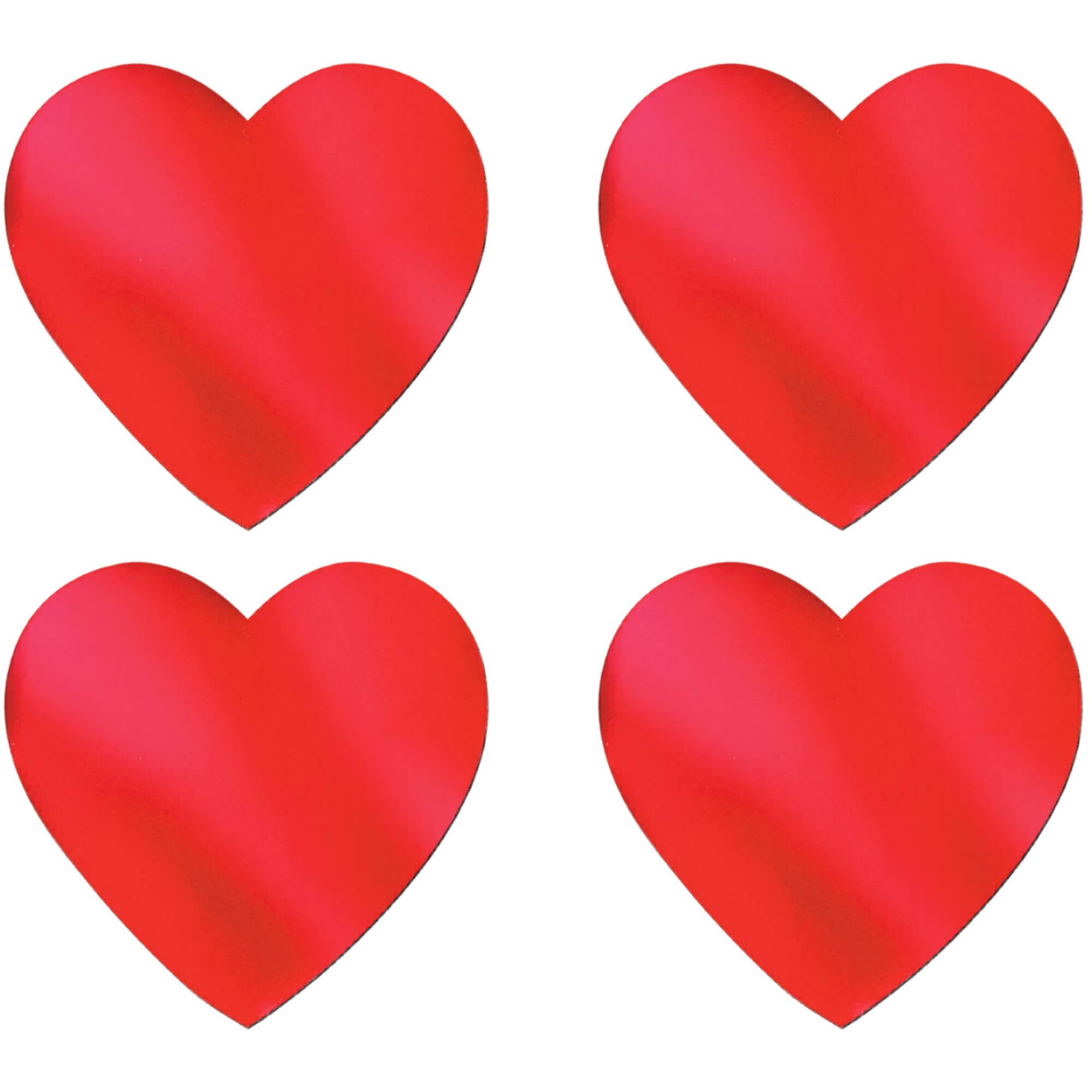 Beistle 12" Red Foil Heart Cutouts, 4ct.